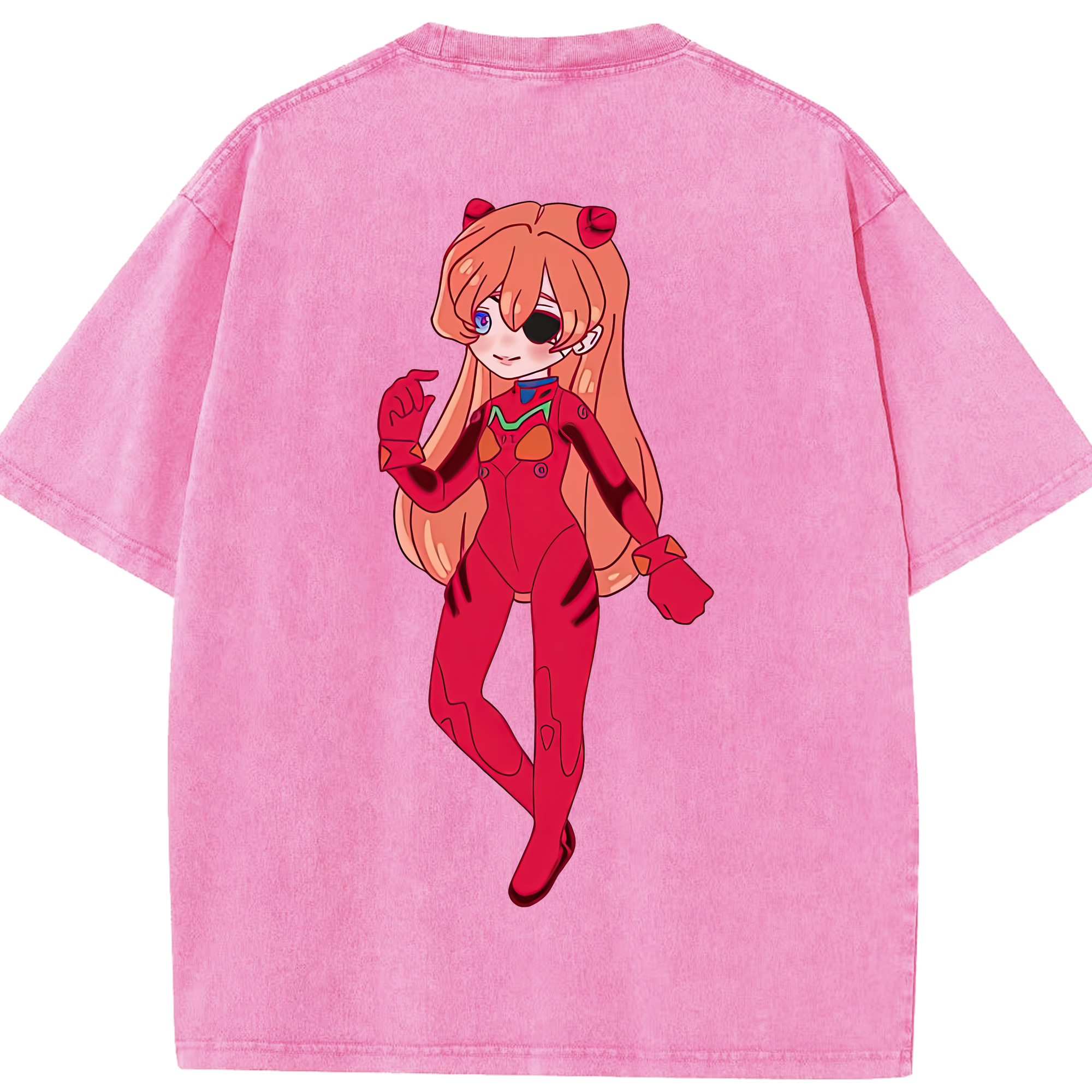 （画像用） EVA 新世紀エヴァンゲリオン 綿100% ヴィンテージ風 半袖Tシャツ（背面プリント）